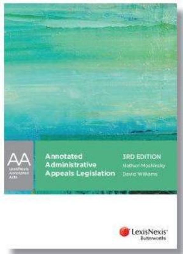 Cover Art for 9780409333367, Annotated Administrative Appeals Legislation by Nathan Moshinsky