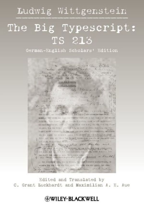 Cover Art for 9781118394250, Big Typescript by Ludwig Wittgenstein