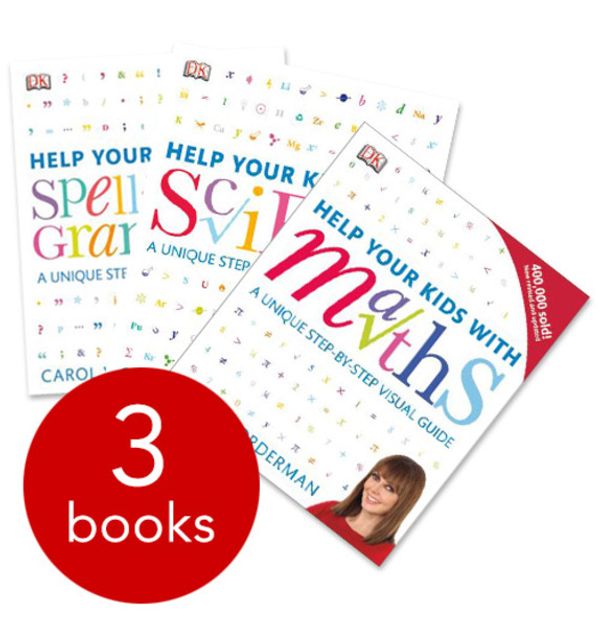 Cover Art for 9780241184943, DK Help Your kids With Spelling & Grammer Maths Science Collection - 3 Book Box Set by Carol Vorderman
