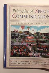 Cover Art for 9780823065349, Principles of Speech Communication by Bruce E. Gronbeck