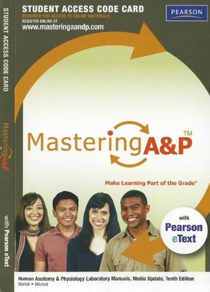 Cover Art for 9780321753809, MasteringA&P with Pearson EText -- Standalone Access Card -- for Human Anatomy & Physiology Laboratory Manuals, Update by Elaine N. Marieb