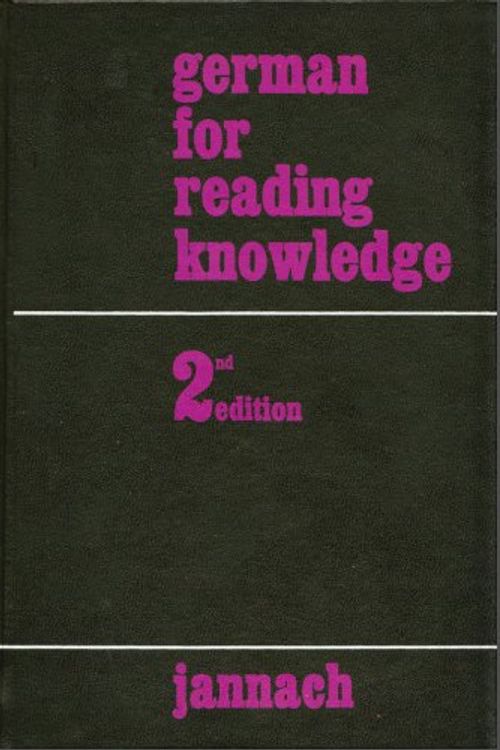 Cover Art for 9780442228798, German for Reading Knowledge by Herbert Jannach