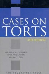 Cover Art for 9781862876132, Cases on Torts by Jane Swanton, Barbara McDonald, Barbara McDonald, Ross Anderson, Stanley Yeo