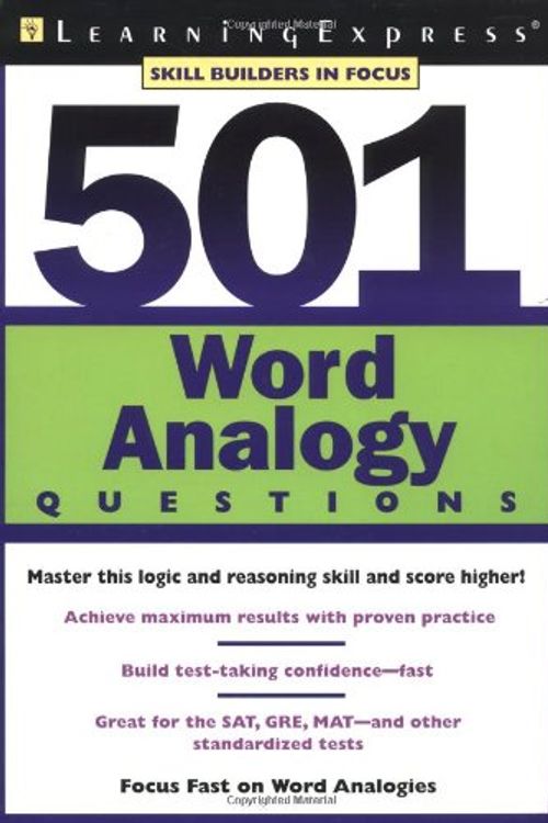 Cover Art for 9781576854228, 501 Word Analogies Questions and Answers by LearningExpress