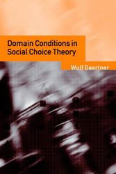 Cover Art for 9780511031441, Domain Conditions in Social Choice Theory by Wulf Gaertner