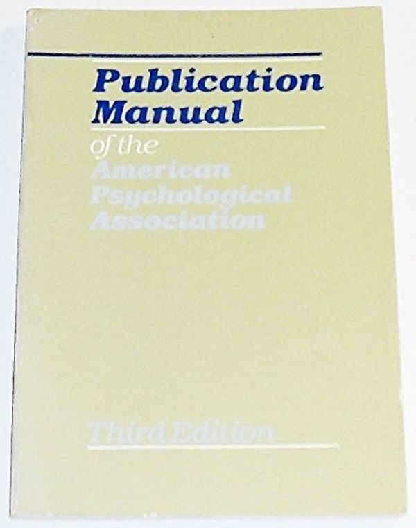 Cover Art for 9780912704579, Publication Manual of the American Psychological Association, 3rd Edition by American Psychological Association
