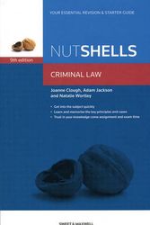 Cover Art for 9780414044845, Nutshells Criminal Law by Joanne Clough