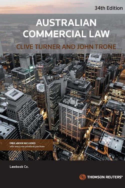 Cover Art for 9780455246710, Australian Commercial Law by Clive Turner