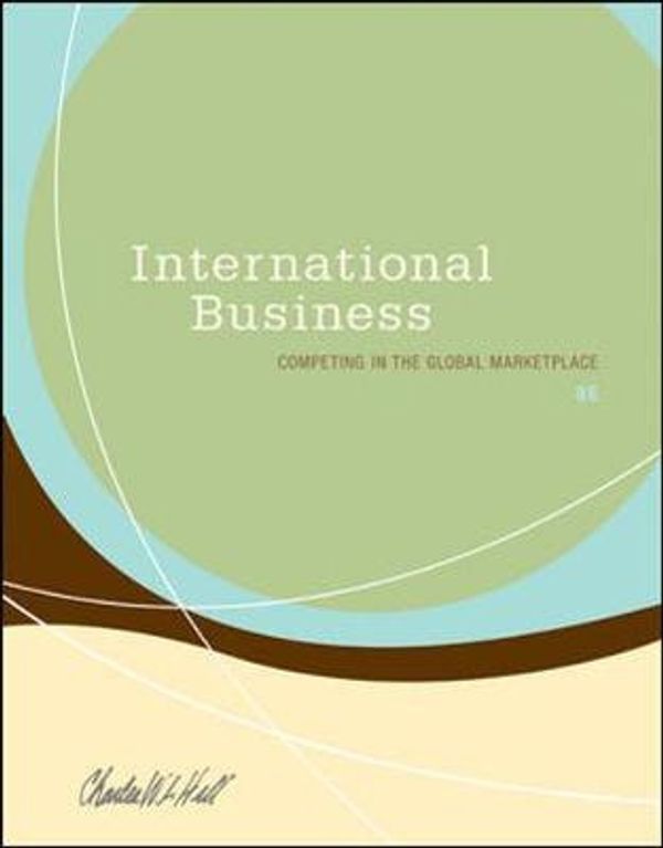 Cover Art for 9780078137198, International Business by Charles W. l. Hill