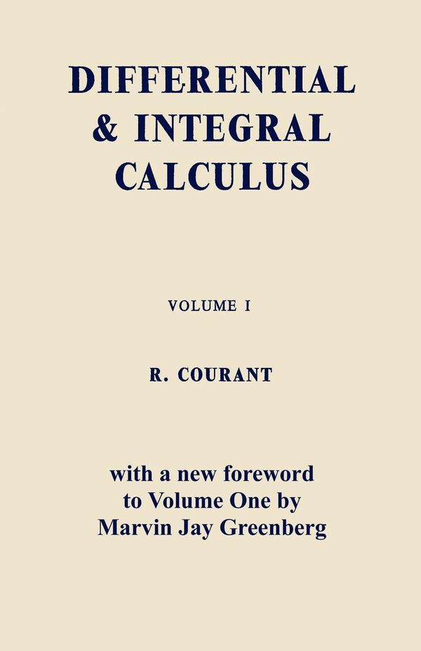 Cover Art for 9784871878388, Differential and Integral Calculus, Vol. One by Richard Courant
