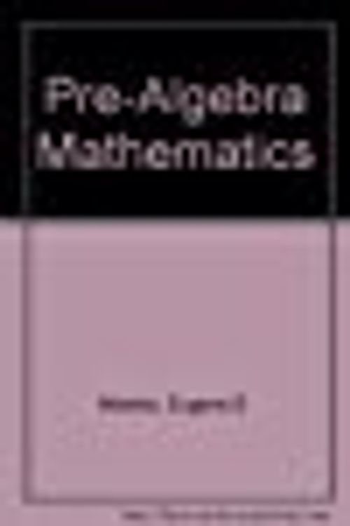 Cover Art for 9780030828447, Pre-Algebra Mathematics by Nichols, Eugene D.