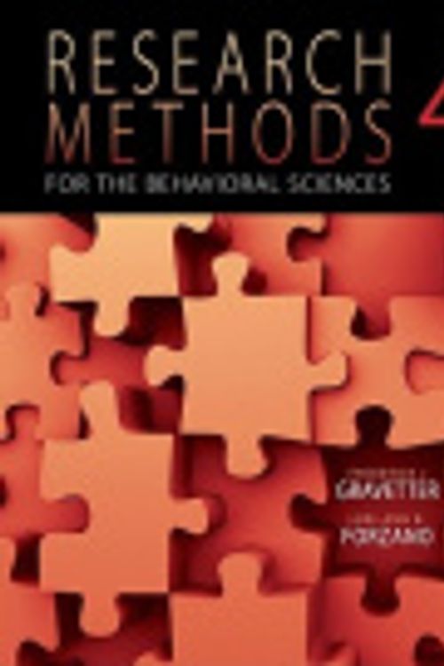 Cover Art for 9781111342258, Research Methods for the Behavioral Sciences by Frederick J Gravetter