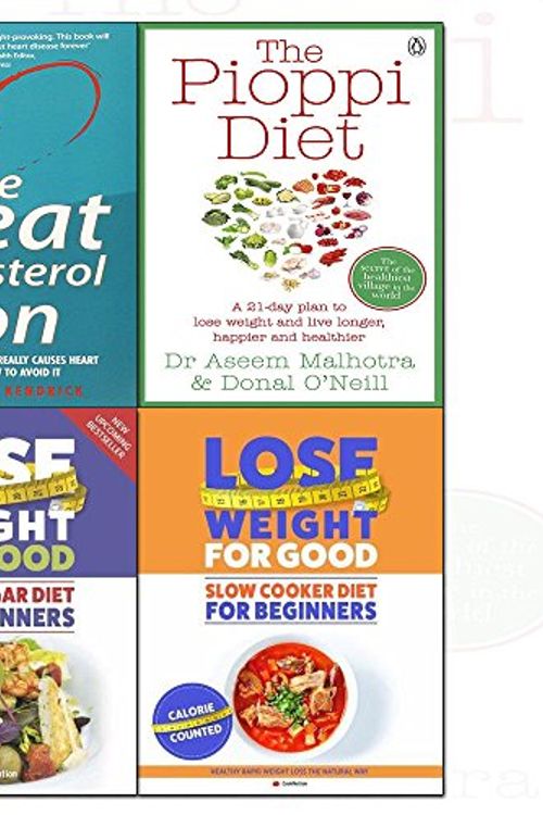 Cover Art for 9789123651597, the pioppi diet, the great cholesterol con, lose weight for good blood sugar diet for beginners and slow cooker diet for beginners 4 books collection set by Dr. Aseem Malhotra, Donal O'Neill