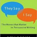 Cover Art for 9780393065459, They Say/I Say by Gerald Graff, Cathy Birkenstein