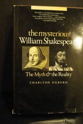 Cover Art for 9780396084419, The Mysterious William Shakespeare by Charlton Ogburn