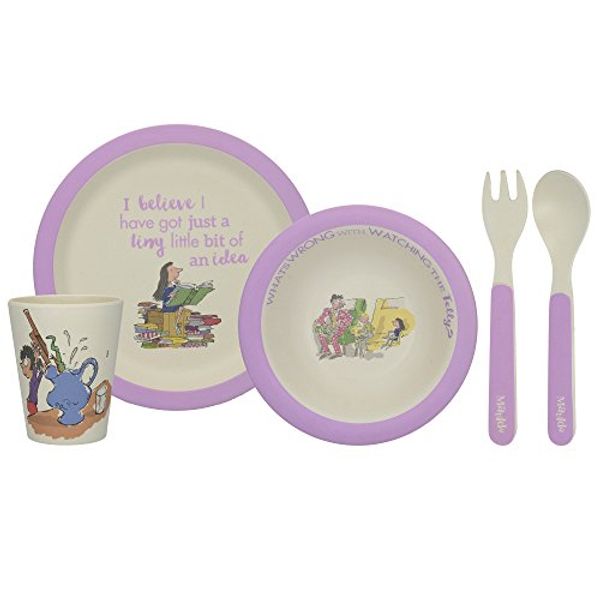 Cover Art for 5050993325159, Roald Dahl Matilda Children's Bamboo Wood Dinner Set - Lilac/White (5 Pieces) by Unknown