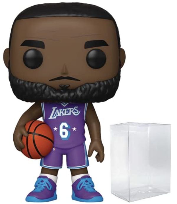 Cover Art for B09S5QB4H7, NBA: Lakers - Lebron James #6 (City Edition 2021) Funko Pop! Vinyl Figure (Bundled with Compatible Pop Box Protector Case) by Unknown