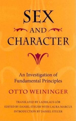 Cover Art for 9780253344717, Sex and Character by Otto Weininger