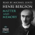 Cover Art for B08WRJ5FHR, Matter and Memory by Henri Bergson
