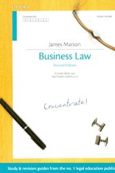 Cover Art for 9780199609062, Business Law Concentrate by James Marson