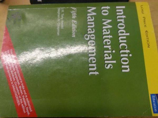 Cover Art for 9788177583229, Introduction to Materials Management by Arnold, J. R. Tony Chapman, Stephen N.
