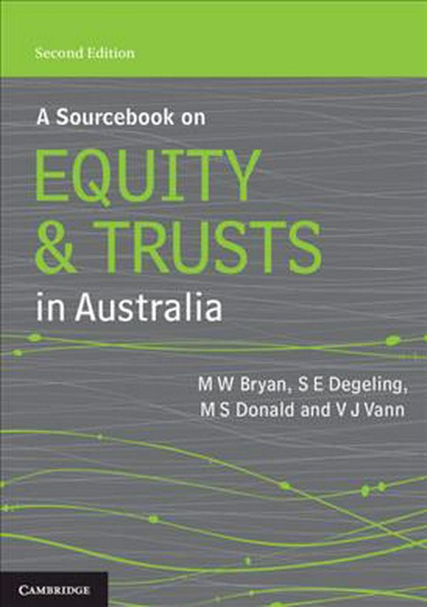 Cover Art for 9781108703109, A Sourcebook on Equity and Trusts in Australia by Michael Bryan
