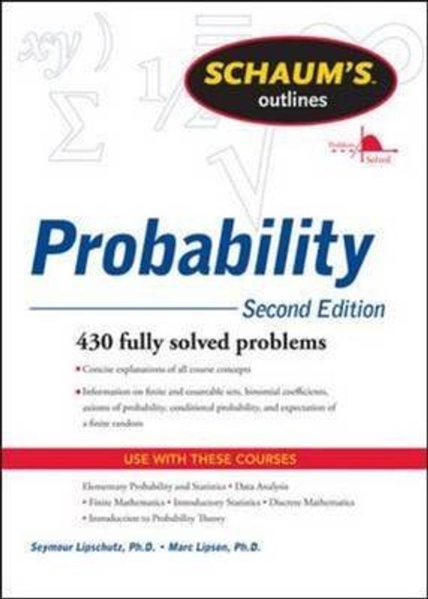 Cover Art for 9780070379824, Schaum's Outline of Probability by Seymour Lipschutz