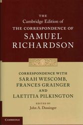 Cover Art for 9780521830348, Correspondence with Sarah Wescomb, Laetitia Pilkington and Frances Grainger by Samuel Richardson