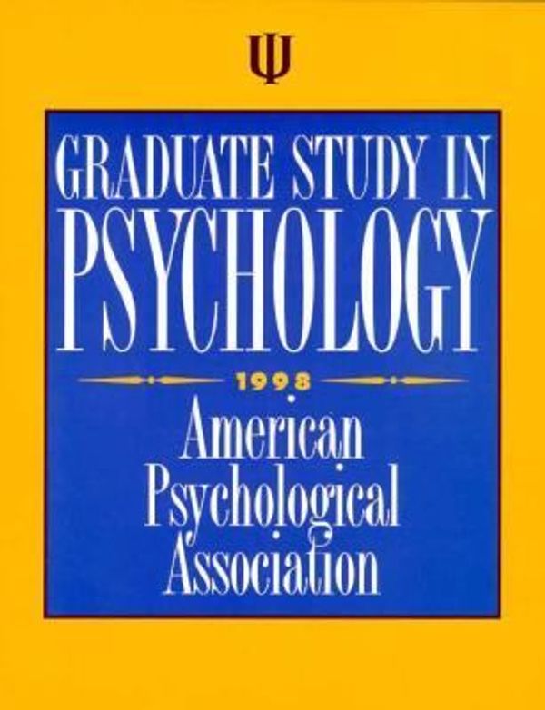 Cover Art for 9781557984890, Graduate Study in Psychology 1998 by American Psychological Association