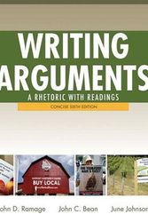 Cover Art for 9780205171491, Writing Arguments: Concise Edition: A Rhetoric with Readings by John D. Ramage