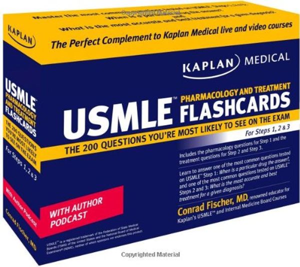 Cover Art for 9781427797063, Kaplan Medical USMLE Pharmacology and Treatment Flashcards by Conrad Fischer