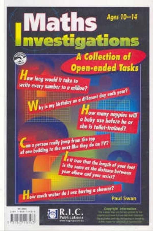 Cover Art for 9781863118163, Maths Investigations by Paul Swan