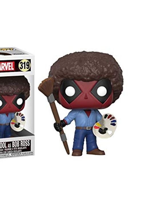 Cover Art for 0618458984409, Marvel: Deadpool Parody 30865 Deadpool Bob Ross Playtime 70s with Afro Pop Bobble Figure, Multi by Funko