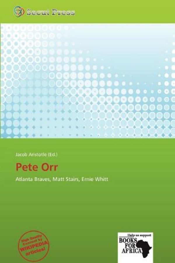 Cover Art for 9786139111756, Pete Orr by Jacob Aristotle