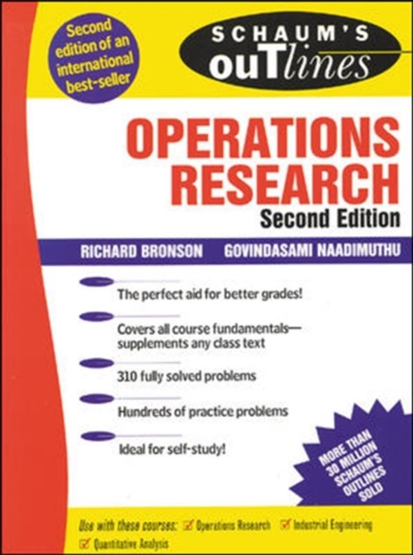 Cover Art for 9780070080201, Schaum's Outline of Operations Research by Richard Bronson, Govindasami Naadimuthu