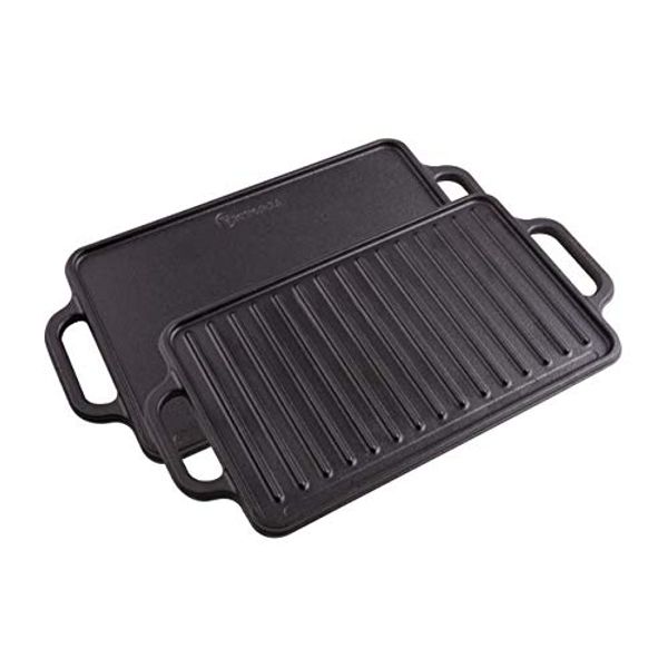 Cover Art for 0815457021894, Victoria BCTO1003 Rectangular Griddle, Reversible Cast Iron, 12.5 x 7.5-Inch, Black by 