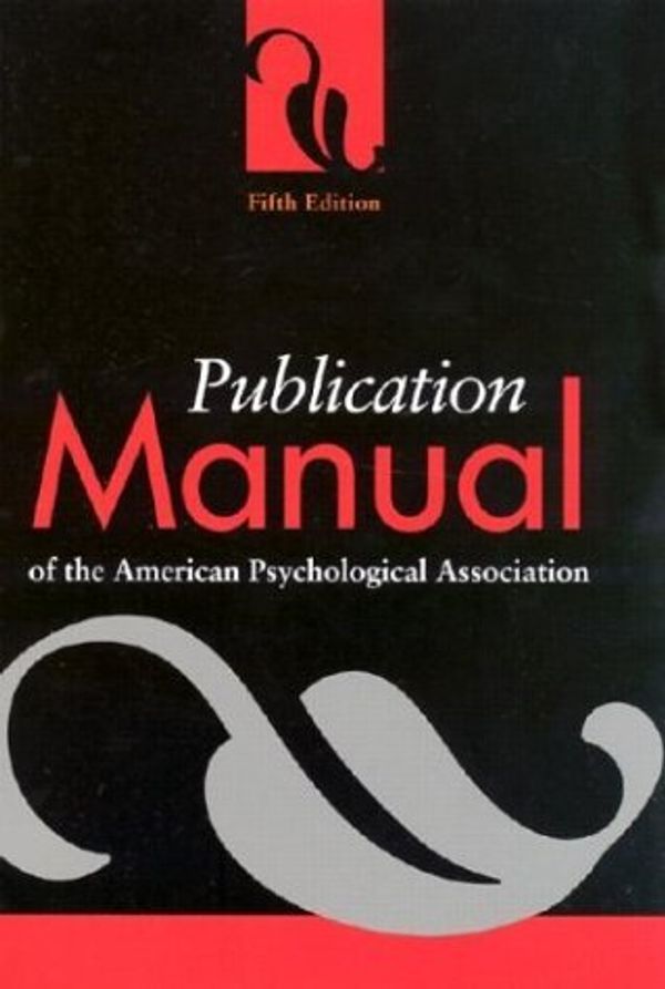 Cover Art for B01NANDD3L, Publication Manual of the American Psychological Association (Fifth Edition) by American Psychological Society (2001-01-24) by 
