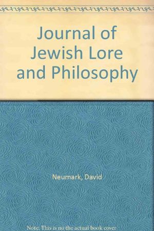 Cover Art for 9780870680922, Journal of Jewish Lore and Philosophy by David Neumark
