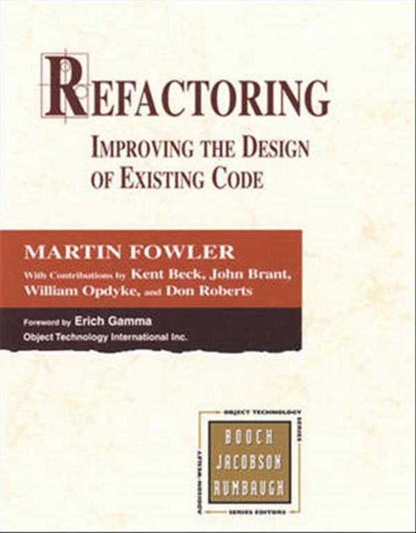 Cover Art for 9780201485677, Refactoring by Martin Fowler