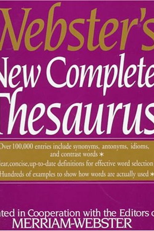 Cover Art for 9780831715434, Webster's New Complete Thesaurus: Created in Cooperation With Editors of Merriam-Webster by Merriam-Webster