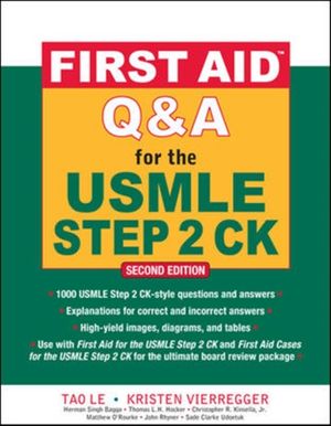 Cover Art for 9780071625715, First Aid Q&A for the USMLE Step 2 CK by Tao Le