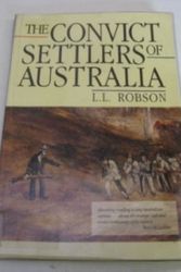 Cover Art for 9780522845853, The Convict Settlers of Australia by L. L. Robson