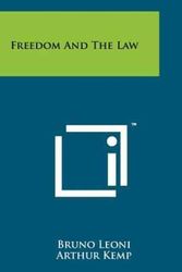 Cover Art for 9781258181123, Freedom and the Law by Bruno Leoni