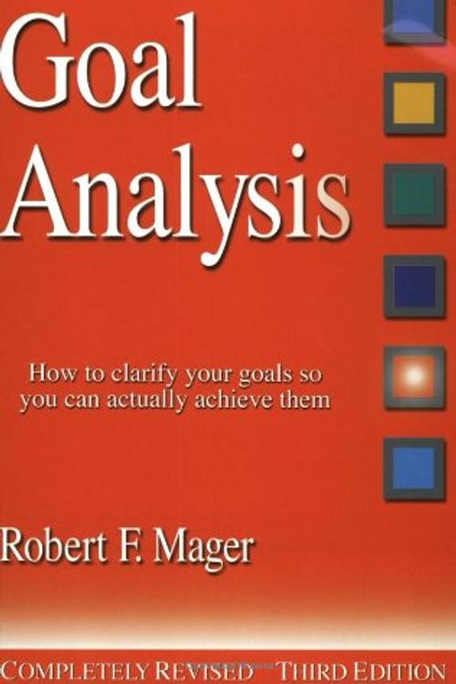Cover Art for 9781879618046, Goal Analysis by Robert F Mager