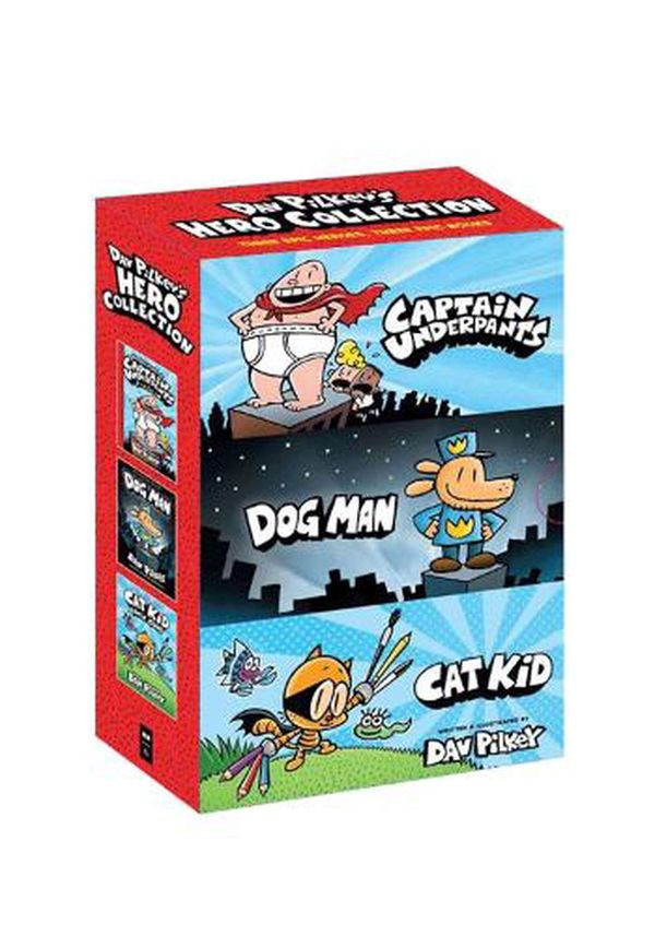 Cover Art for 9781338819939, Dav Pilkey's Hero Collection: 3-Book Boxed Set (Captain Underpants #1, Dog Man #1, Cat Kid Comic Club #1) by Dav Pilkey