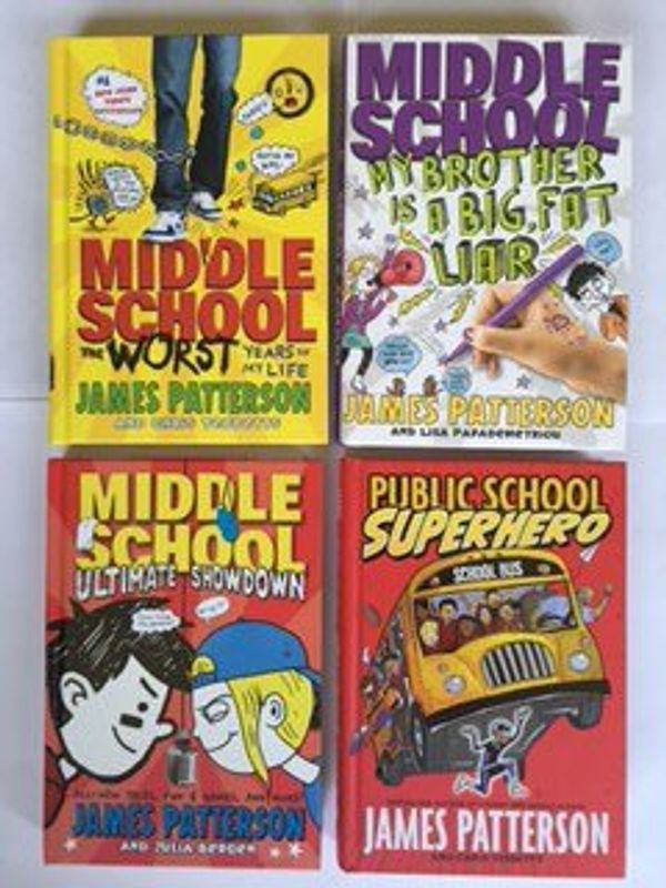Cover Art for B0100PSNL2, Middle School Series (4 Book Set) The Worst Years of My Life -- My Brother Is A Big, Fat Liar -- Ultimate Showdown -- Public School Superhero, By James Patterson by Unknown