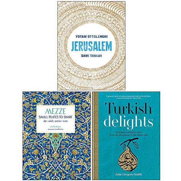 Cover Art for 9789123913138, Jerusalem, Mezze Small Plates To Share, Turkish Delights 3 Books Collection Set by Yotam Ottolenghi, Sami Tamimi, Ghillie Basan, John Gregory-Smith