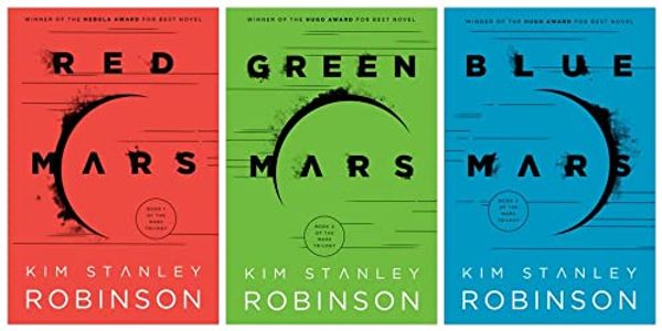 Cover Art for B0B3558NPJ, NEW LARGE-SIZE PAPERBACK EDITION! Mars Trilogy Series 3 Books Set (Red Mars, Green Mars, Blue Mars) by Kim Stanley Robinson
