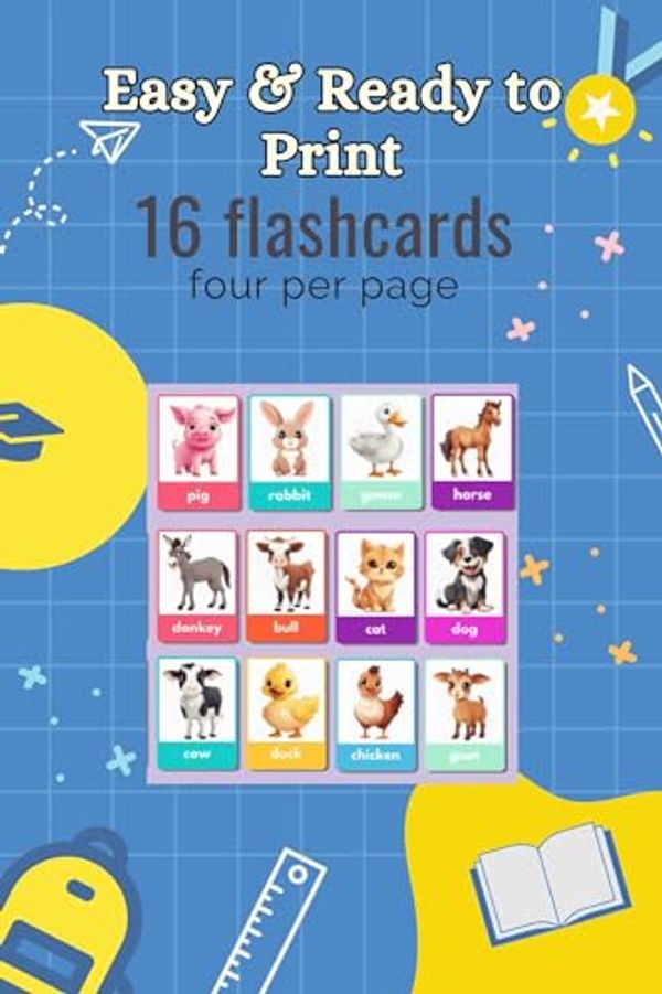 Cover Art for B0CRDX27CV, Farm Animal Montessori Nomenclature 3-Part Flashcards by amine bou