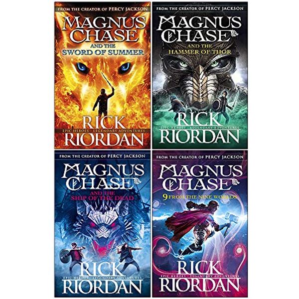 Cover Art for 9789123774050, Magnus Chase Series 4 books collection set (the sword of summer, hammer of thor, ship of the dead, 9 from the nine worlds [hardcover]) by Rick Riordan